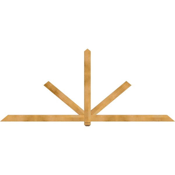 Ekena Millwork Kennewick Rough Sawn Timber Gable Bracket, Western Red Cedar, 108"W x 45"H x 2"D x 4"F, 10/12 Pitch GBW108X45X0204KEN00RWR - main